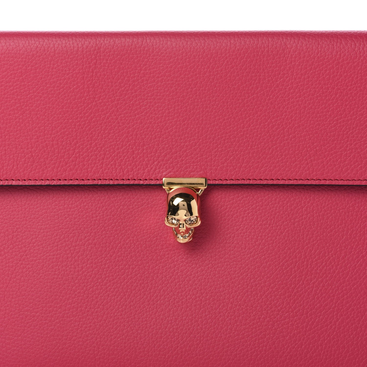 Alexander McQueen Calfskin Skull Envelope Clutch Fuchsia 9 of 9