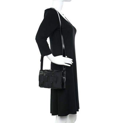 Bottega Veneta Patent Maxi Intrecciato Cassette Crossbody Bag Black 2 of 10