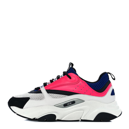 Christian Dior Technical Mesh Calfskin Mens B22 Sneakers 43 White Pink Blue 1 of 9