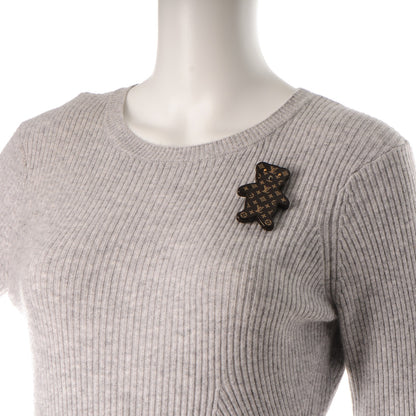 Louis Vuitton Monogram Teddy Bear Nonours Pin Brooch 2 of 4