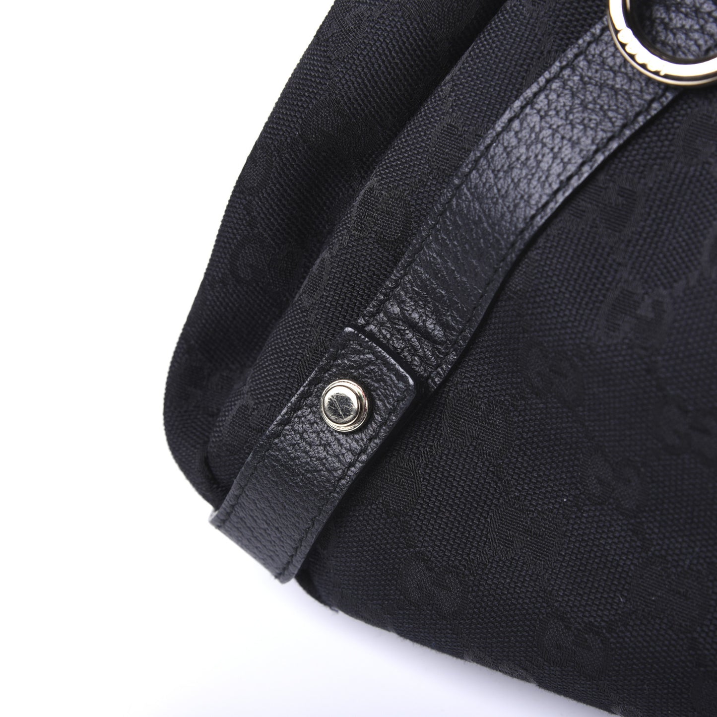 Monogram Medium Abbey Shoulder Bag Black