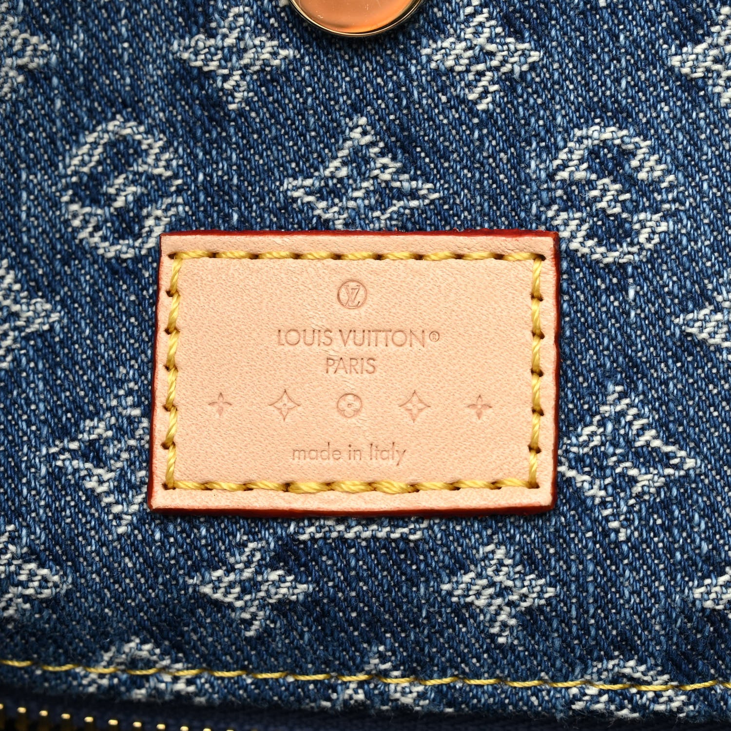 Louis Vuitton Monogram Denim CarryAll MM Blue 8 of 11