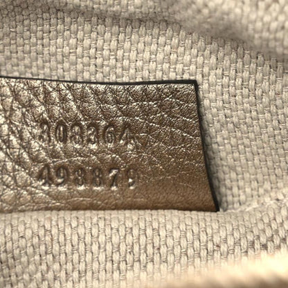 Gucci Metallic Pebbled Calfskin Small Soho Disco Bag Golden Beige 6 of 12