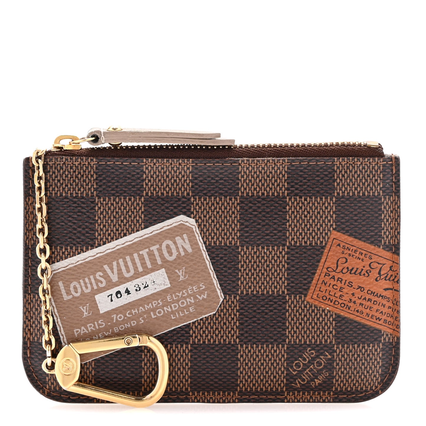 Damier Ebene Trunks and Bags Key Pouch