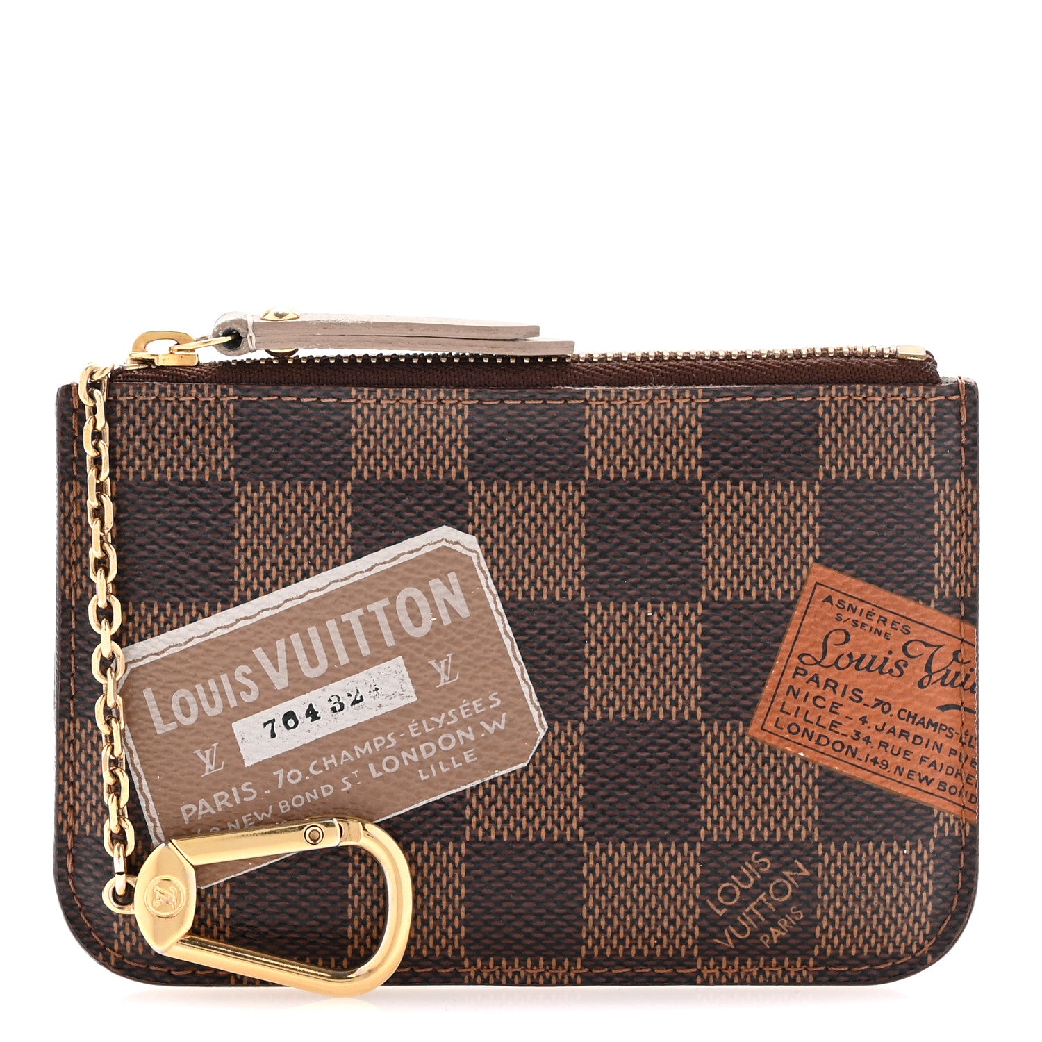 Louis Vuitton Damier Ebene Trunks and Bags Key Pouch 1 of 12