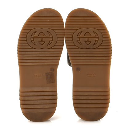 Gucci GG Supreme Monogram Water Flora Angelina Platform Slide Sandals 37.5 Beige White Multicolor 6 of 9