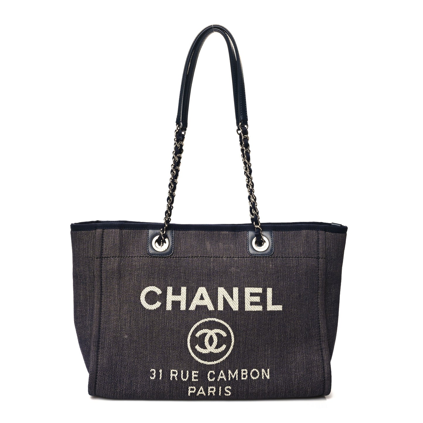 Denim Small Deauville Tote Dark Blue