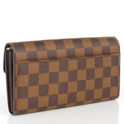 Louis Vuitton Damier Ebene Sarah Wallet NM 3 of 9