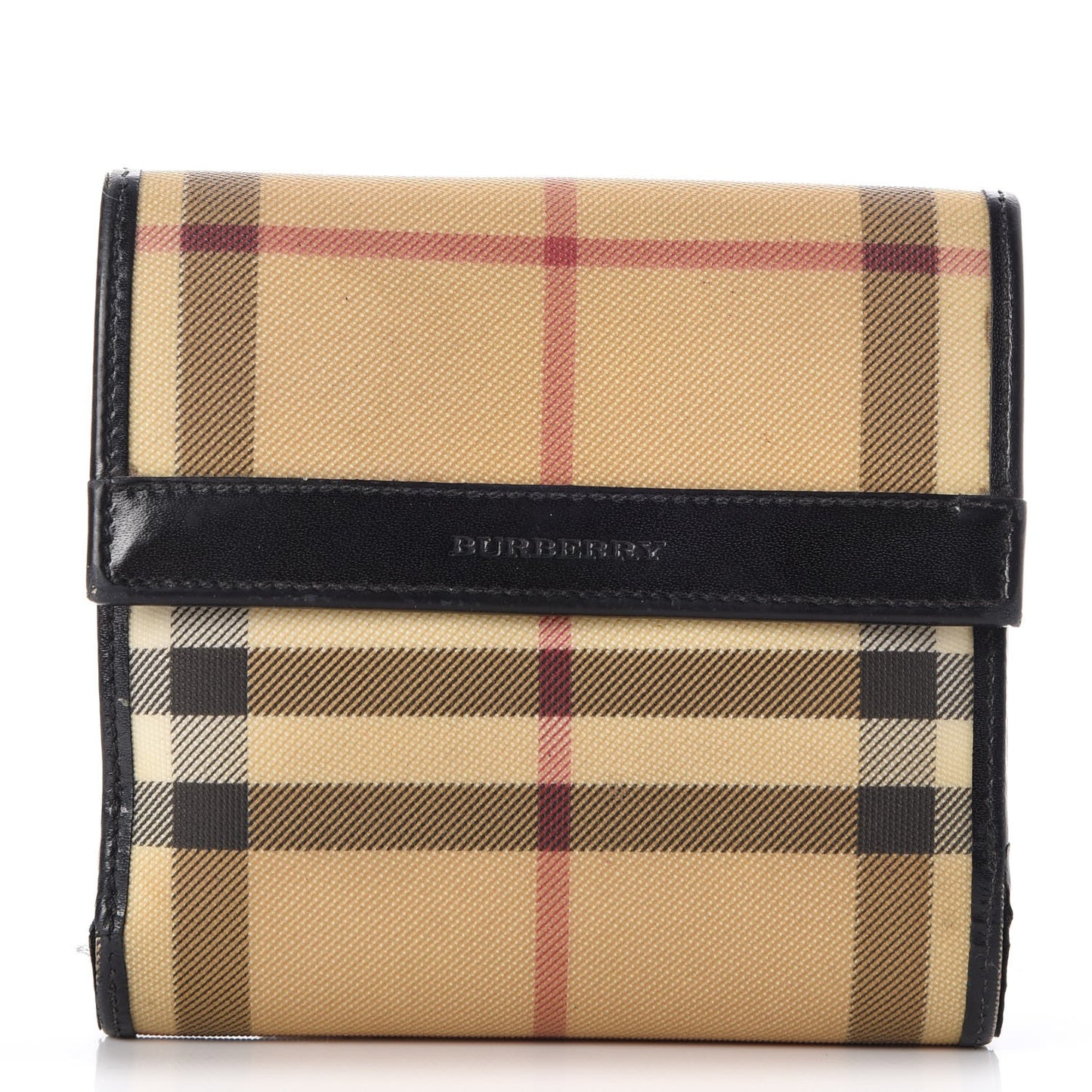 House Check Compact Wallet Black