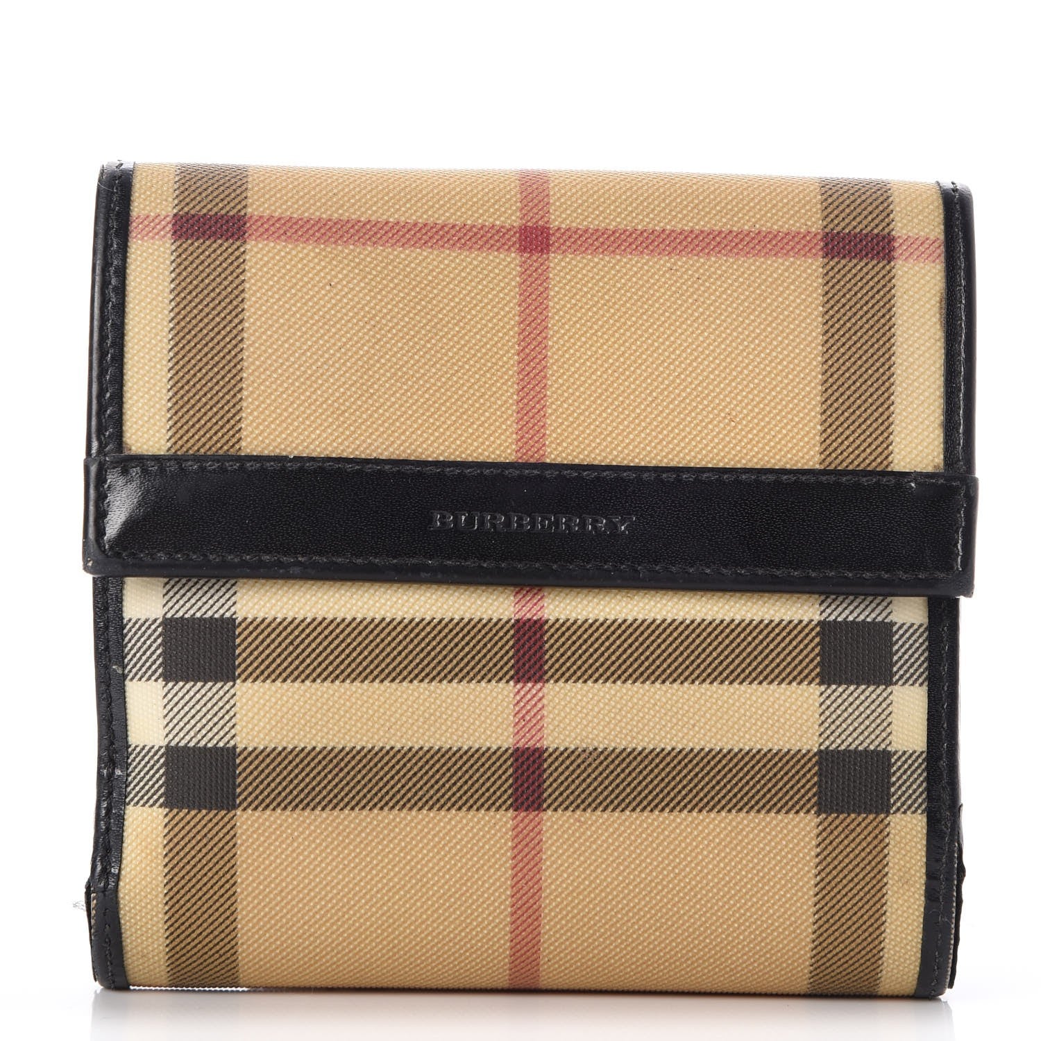 Burberry House Check Compact Wallet Black 1 of 12