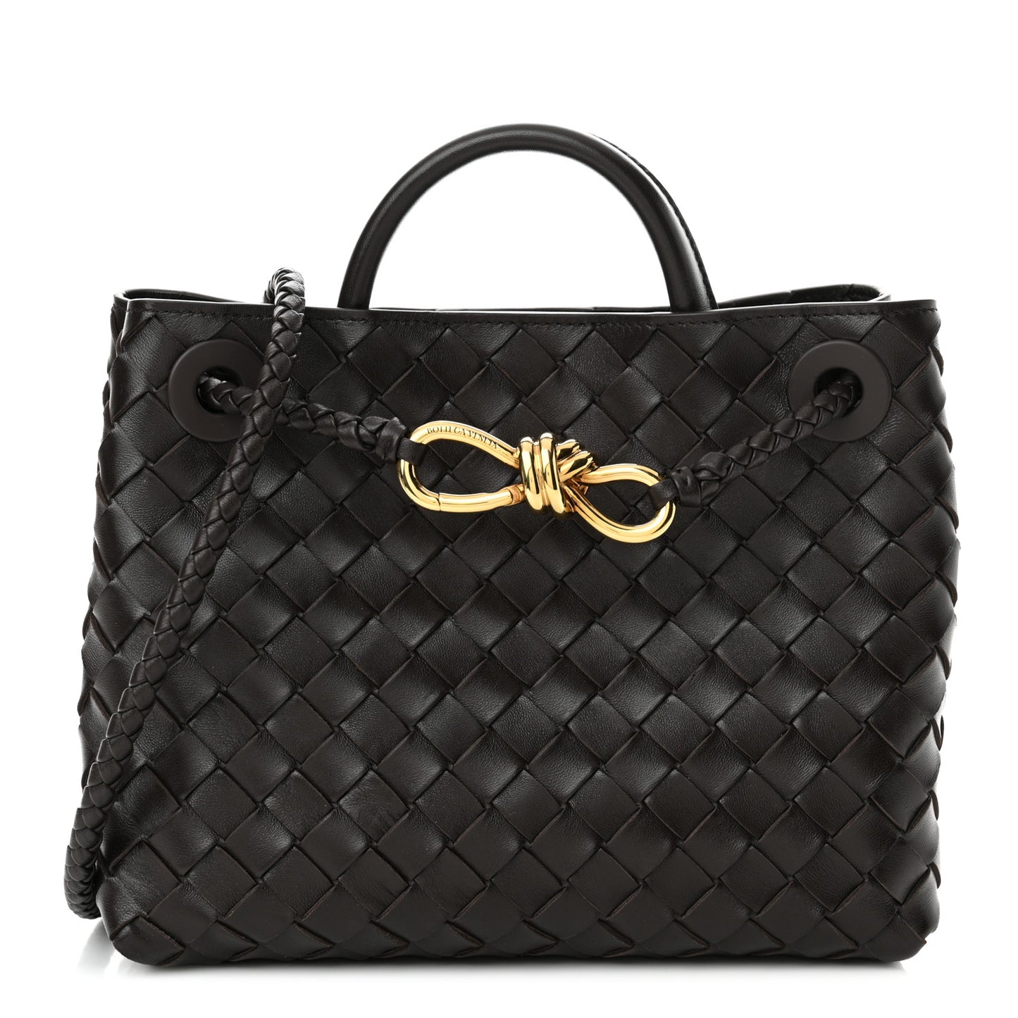 Nappa Intrecciato Small Andiamo Shoulder Bag Fondant