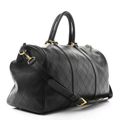 Chanel Calfskin Stitched CC Boston Black 3 of 16