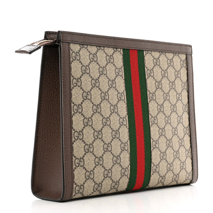Gucci GG Supreme Monogram Web Ophidia Pouch Brown 3 of 7