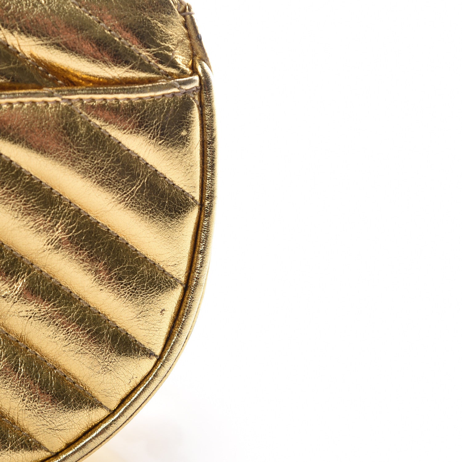 Saint Laurent Metallic Calfskin Matelasse Monogram Small Bubble Chain Crossbody Gold 14 of 14