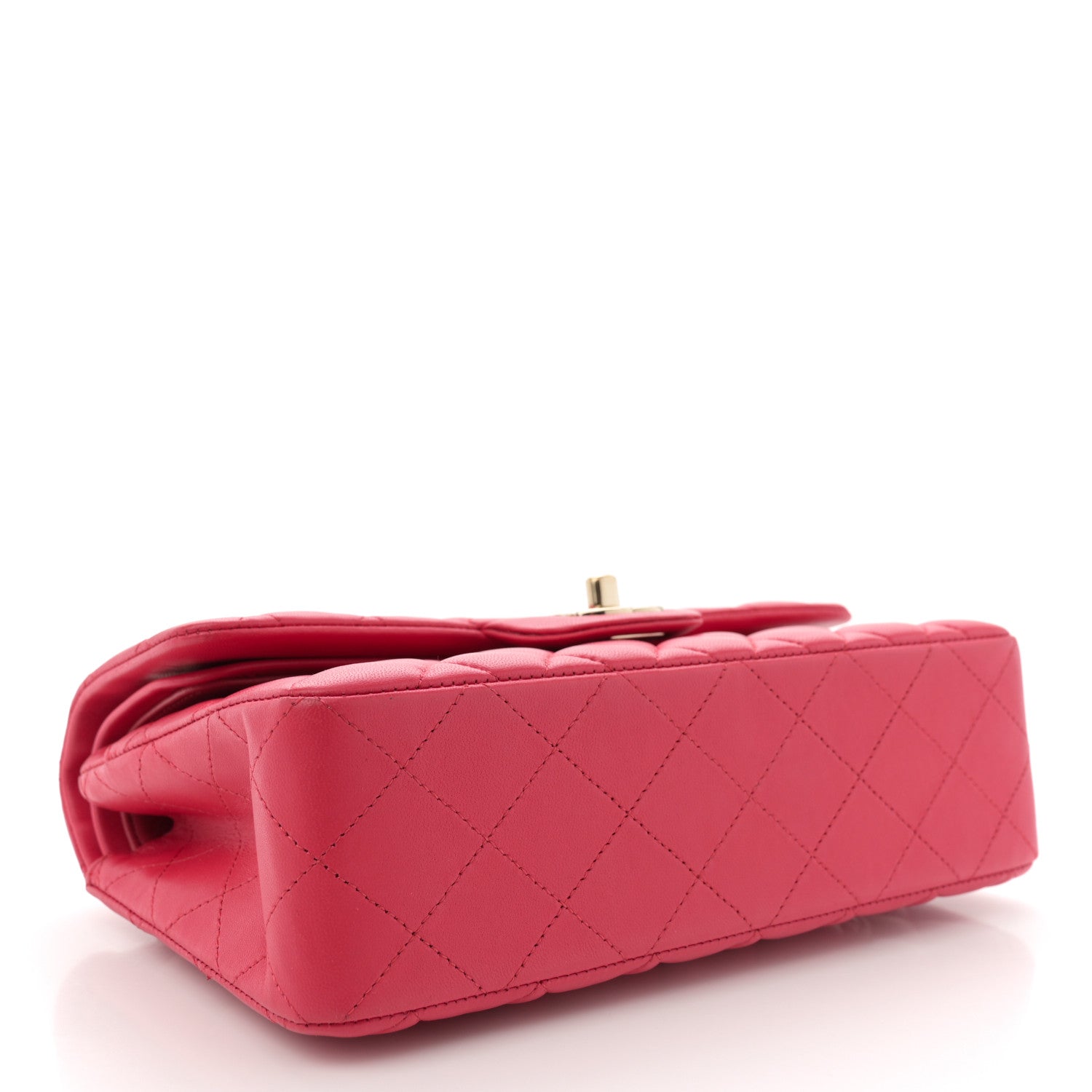Chanel Lambskin Quilted Small Double Flap Dark Pink 4 of 10