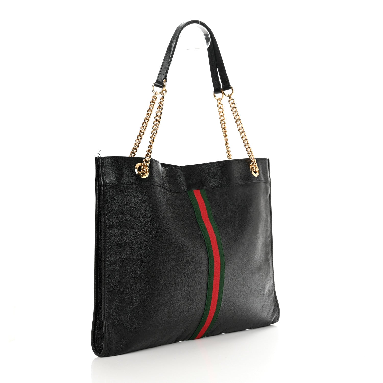 Gucci Calfskin Large Rajah Chain Tote Black 4 of 13