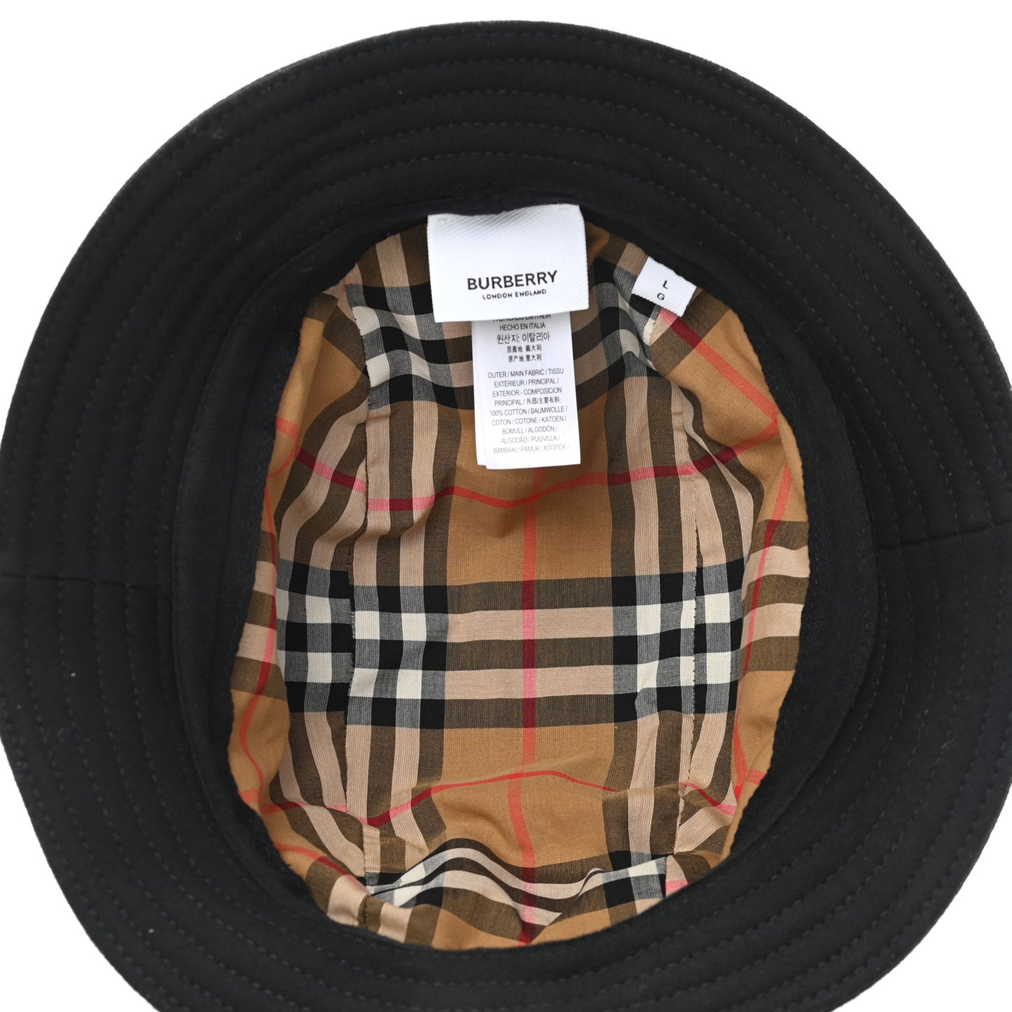 Nylon Horseferry Print Bucket Hat Black