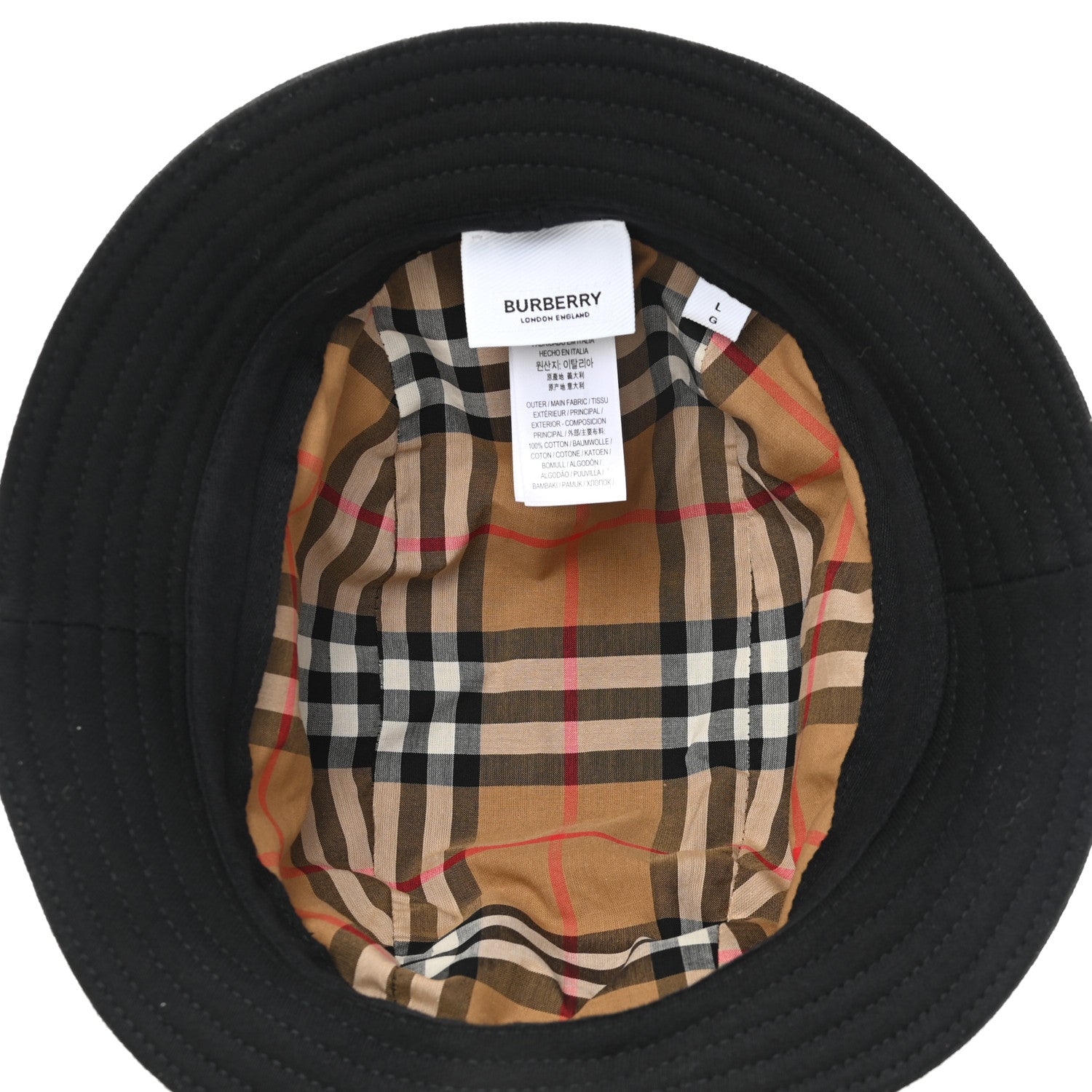 Burberry Nylon Horseferry Print Bucket Hat Black 7 of 8