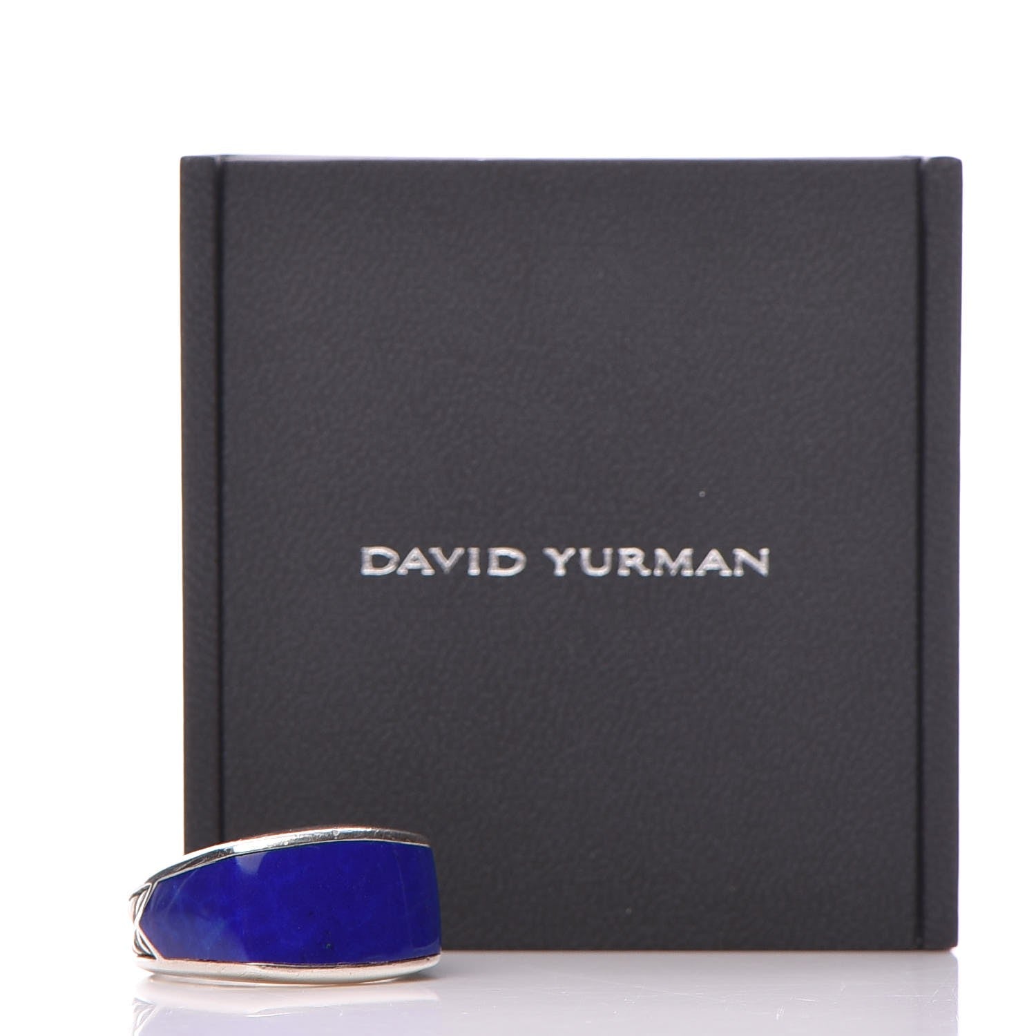 David Yurman Mens Sterling Silver Lapis Lazuli Ring 59.5 9 5 of 5