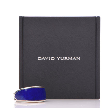 David Yurman Mens Sterling Silver Lapis Lazuli Ring 59.5 9 5 of 5
