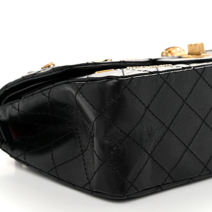 Chanel Aged Calfskin Lucky Charms 2.55 Reissue 225 Flap Black 9 of 11