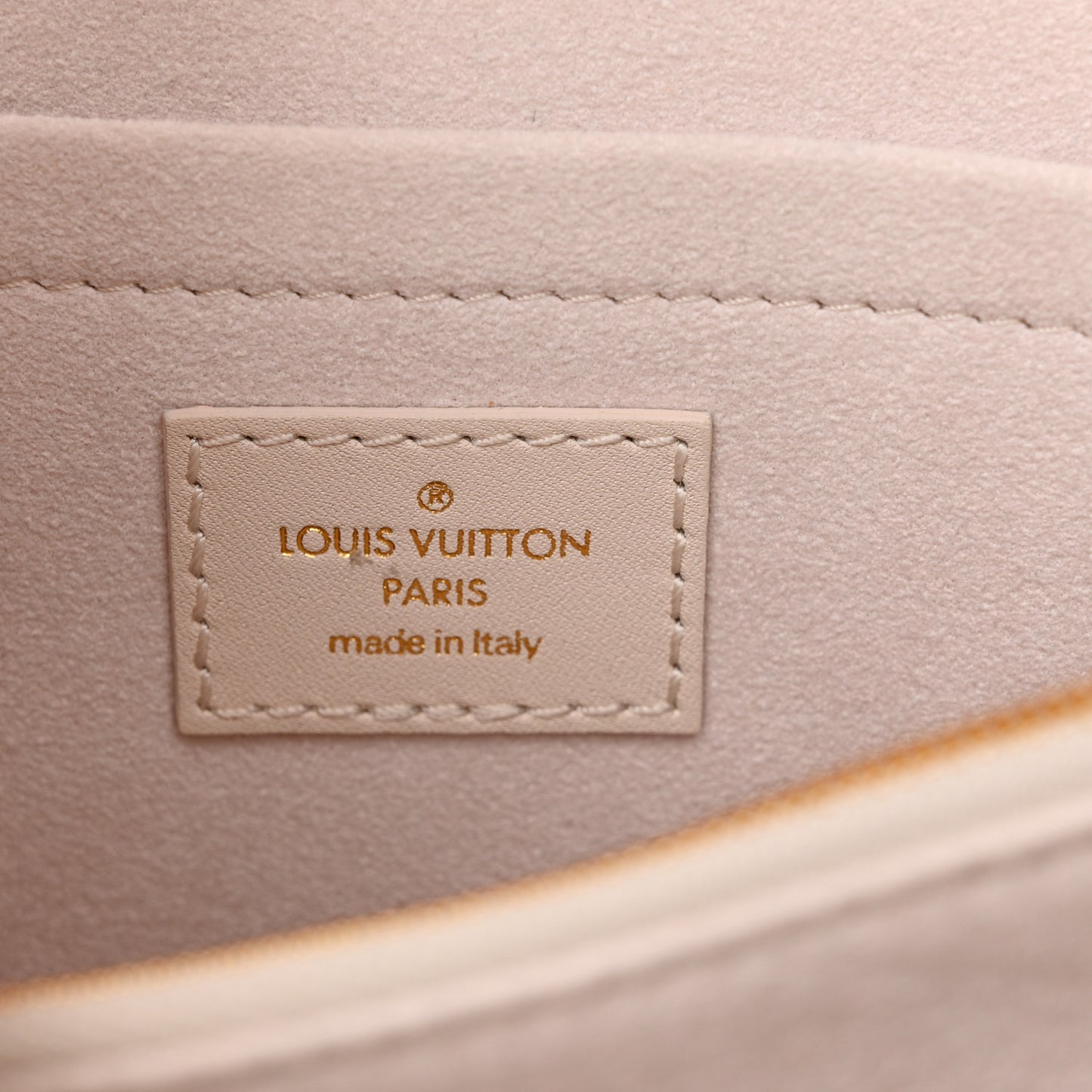 Calfskin LV New Wave Chain Bag Ivory