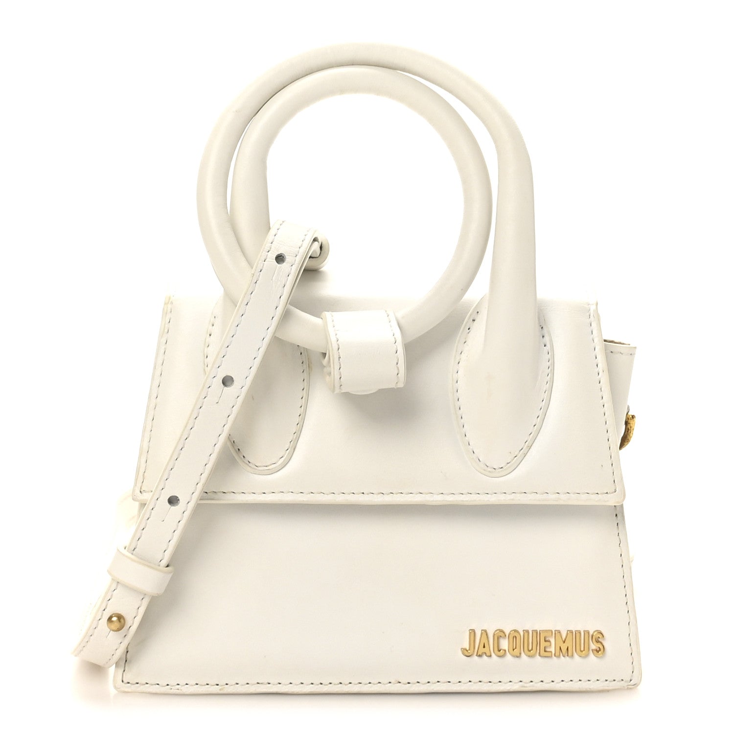 Jacquemus Smooth Calfskin Le Chiquito Noeud White 1 of 11