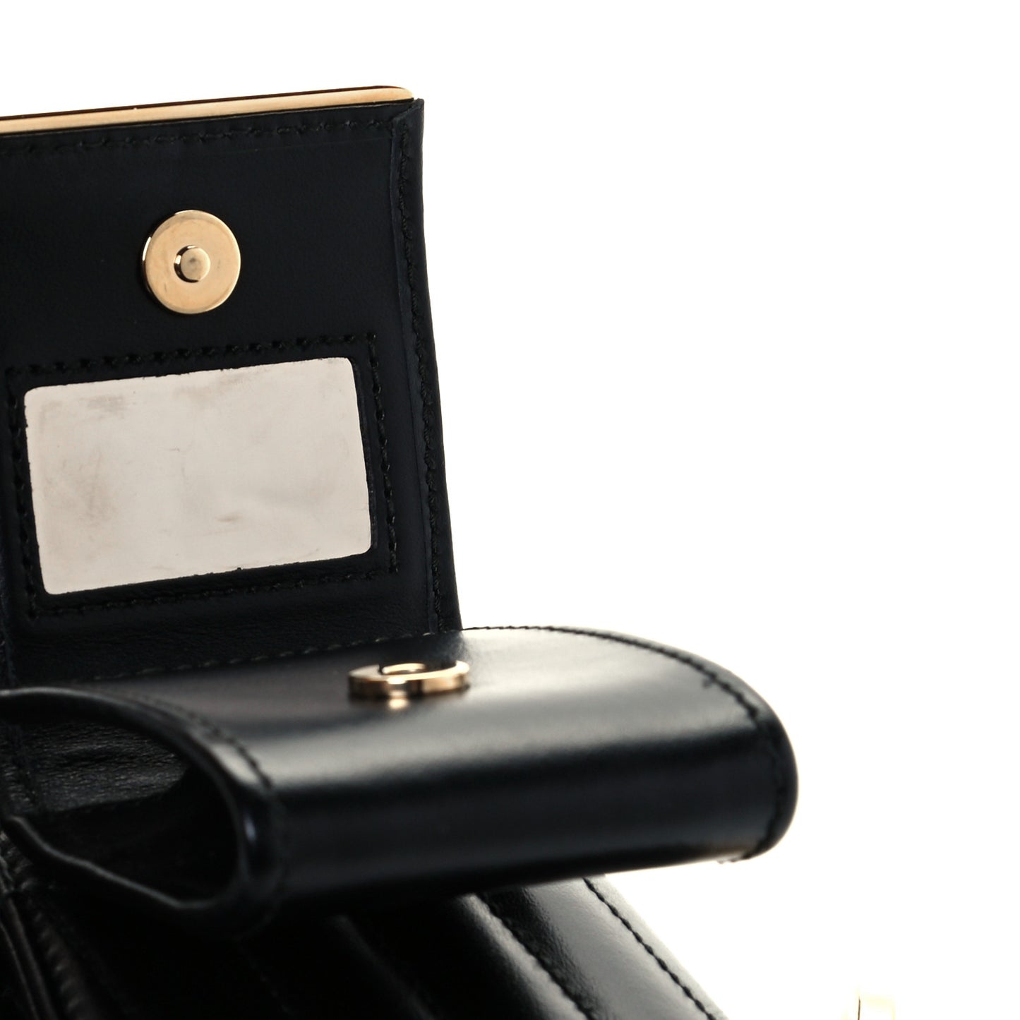 Soft Calf Medium Diagramme Flap Black