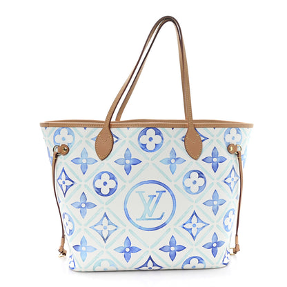 Louis Vuitton Monogram Tiles By The Pool 2.0 Neverfull MM Lagoon Blue 1 of 12