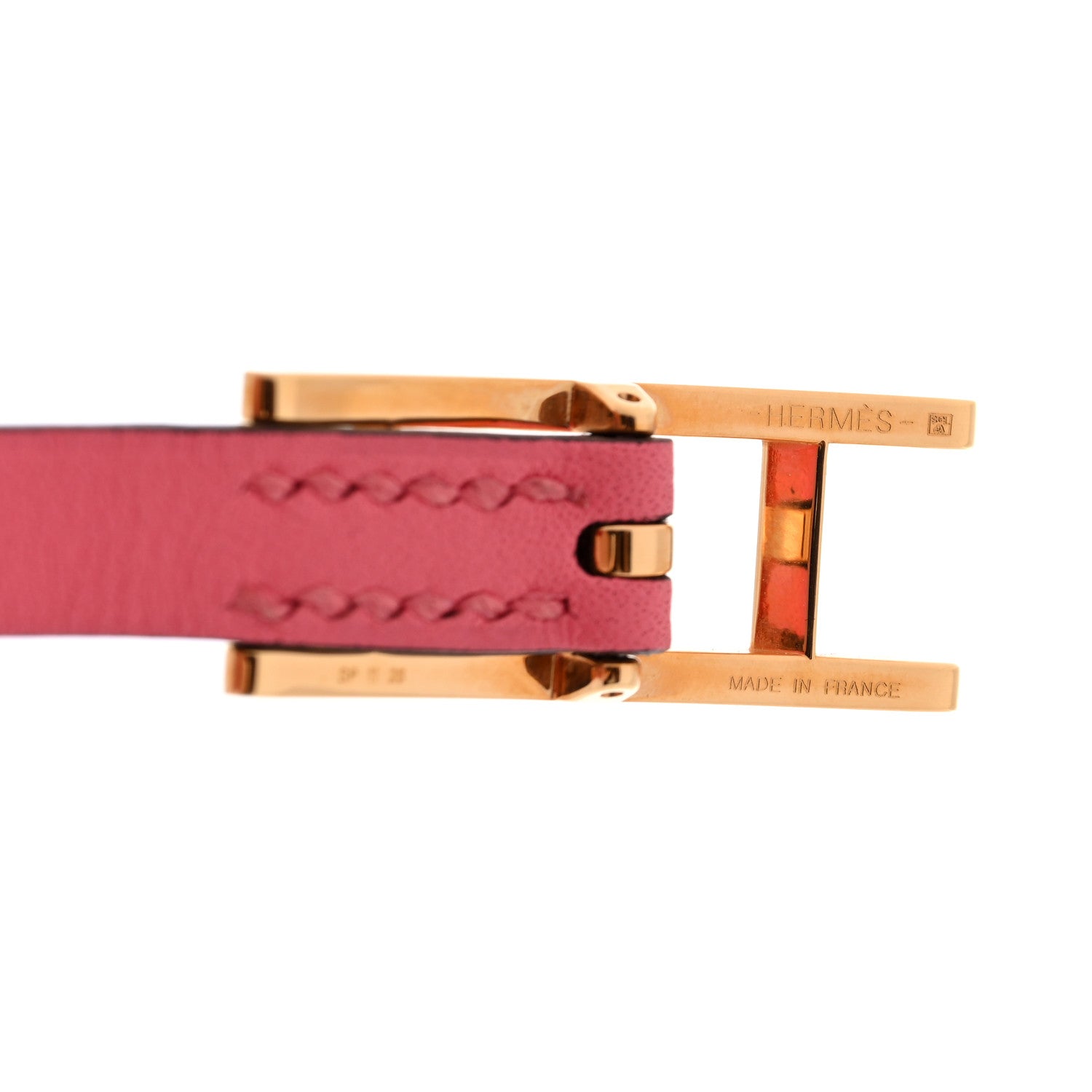 Hermes Swift Behapi Double Tour Reversible Bracelet XS Rose Azalee Orange Poppy 6 of 6