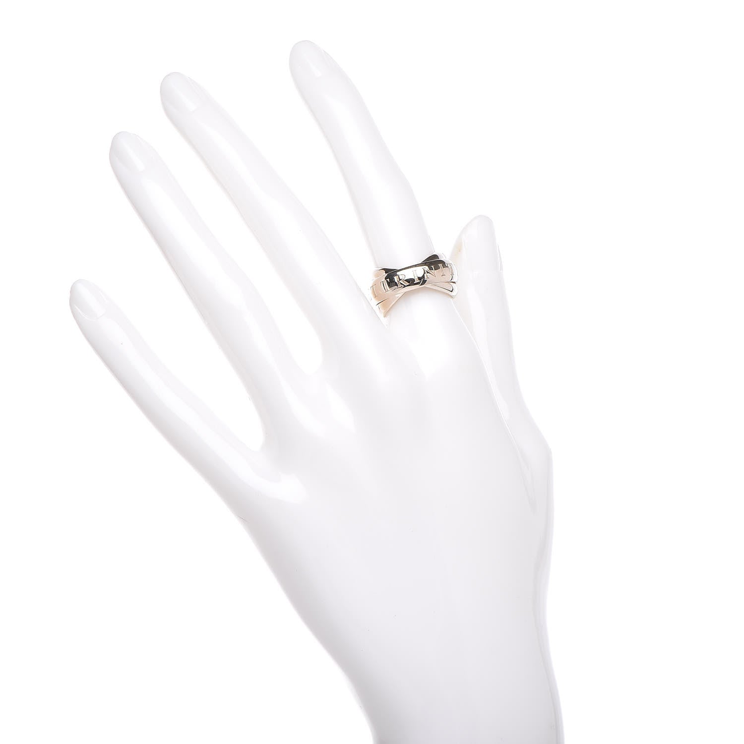 Cartier 18K White Gold 98 Xmas Limited Trinity Ring 51 5.75 2 of 8