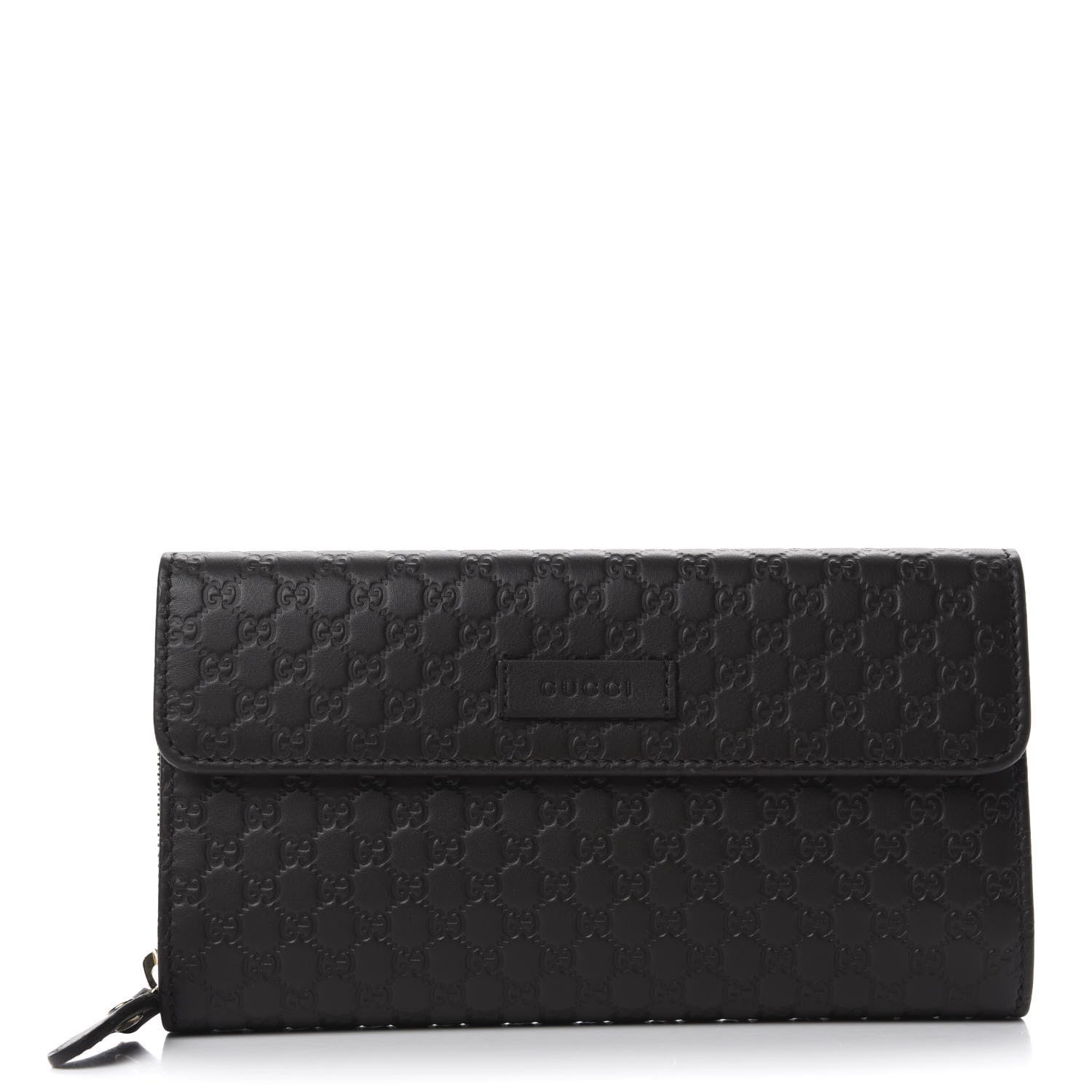 Gucci Soft Microguccissma Continental Zip Wallet Dark Brown 1 of 8