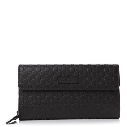 Gucci Soft Microguccissma Continental Zip Wallet Dark Brown 1 of 8