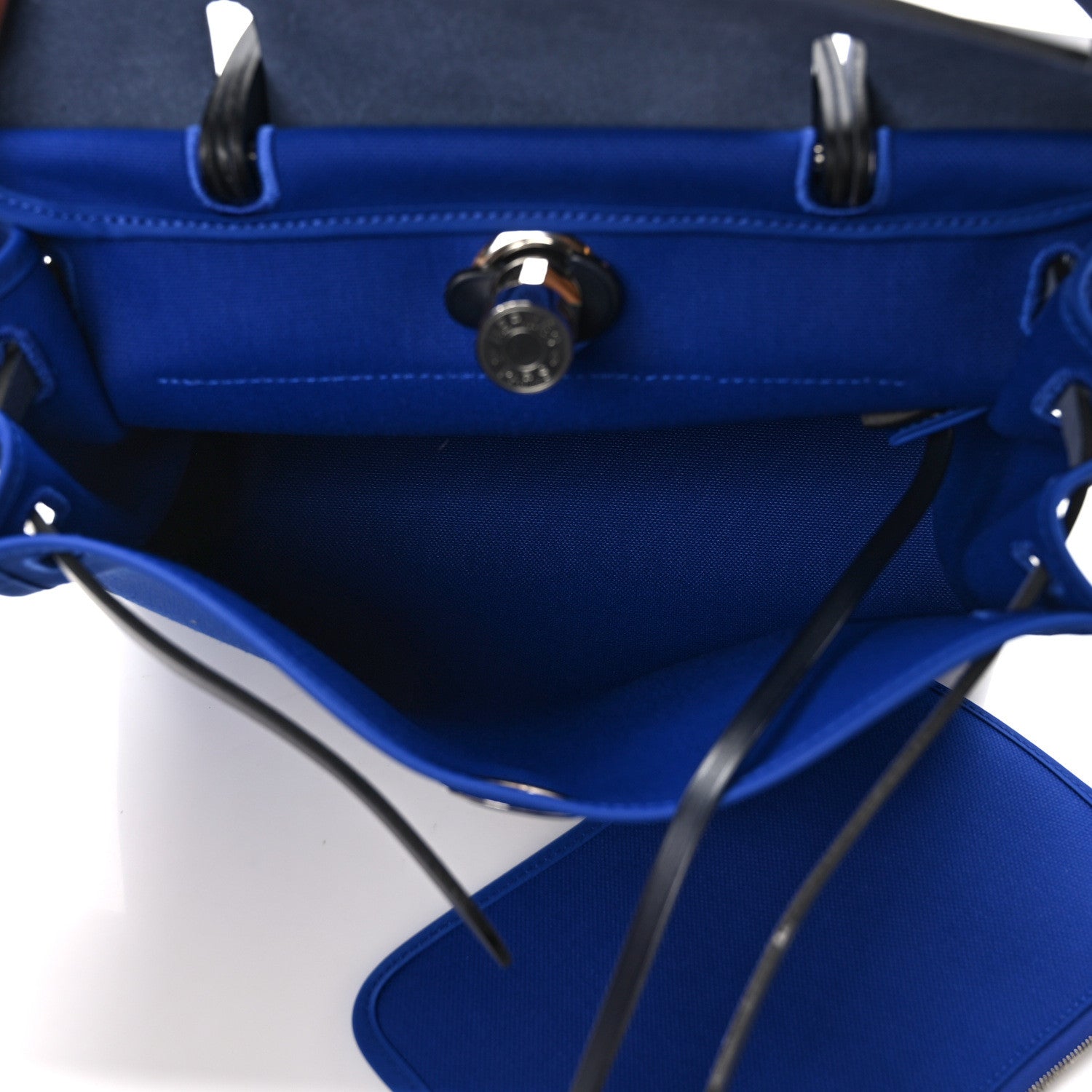 Hermes Toile Vache Hunter Herbag Zip 31 PM Bleu Electrique Bleu Indigo 6 of 11