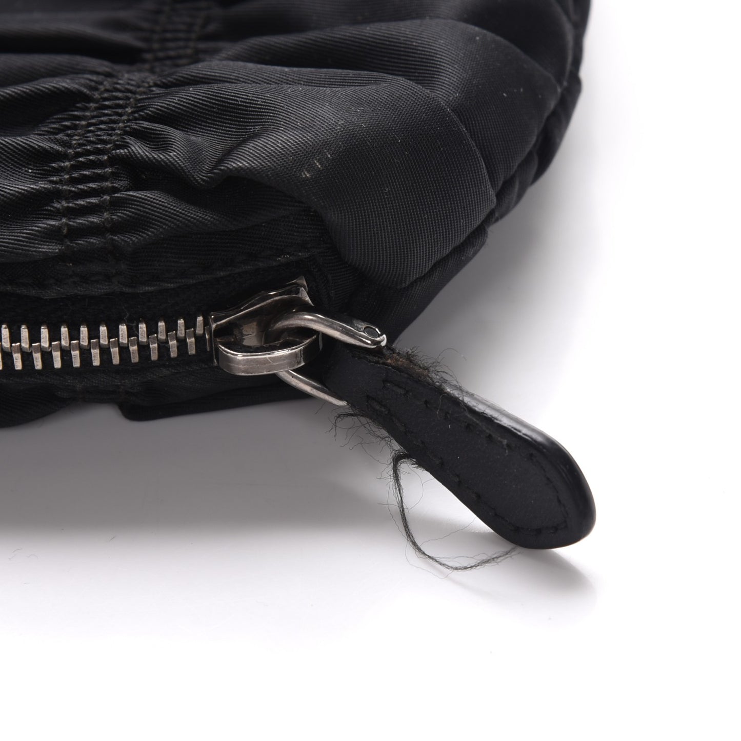 Tessuto Nylon Gaufre Cosmetic Pouch Nero Black