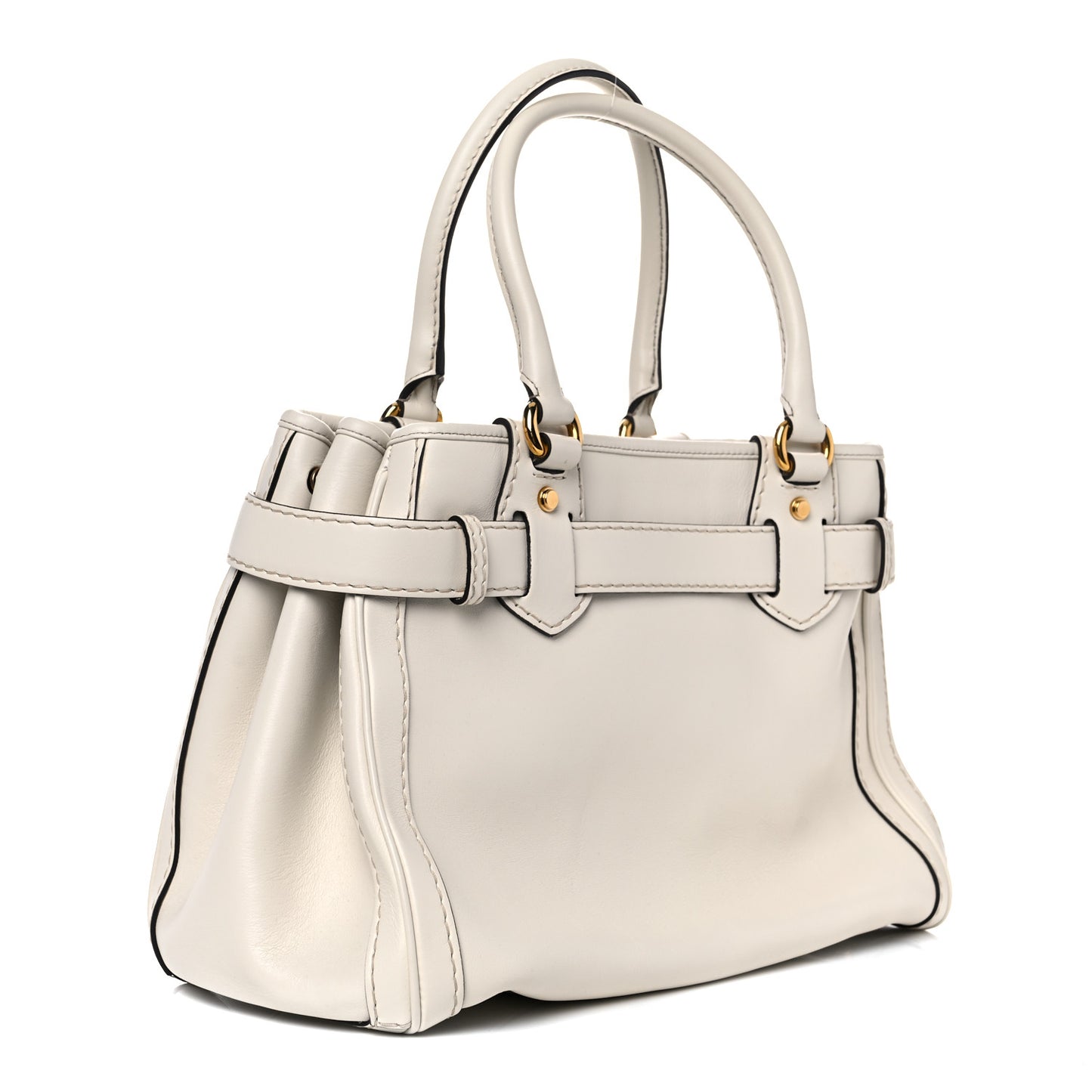 Calfskin Medium GG Running Tote White