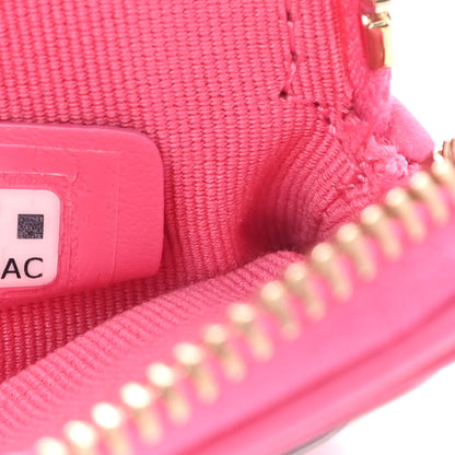 Chanel Lambskin Quilted Chanel 19 Zip Card Holder Wallet Pink 7 of 11