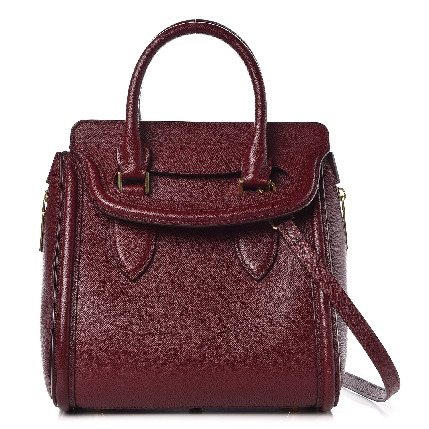 Alexander McQueen Calfskin Small Heroine Burgundy 1 of 17