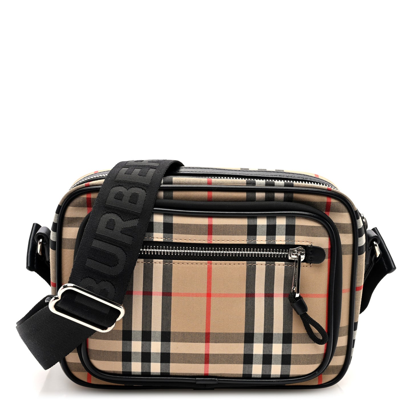 Vintage Check Calfskin Small Camera Bag Archive Beige