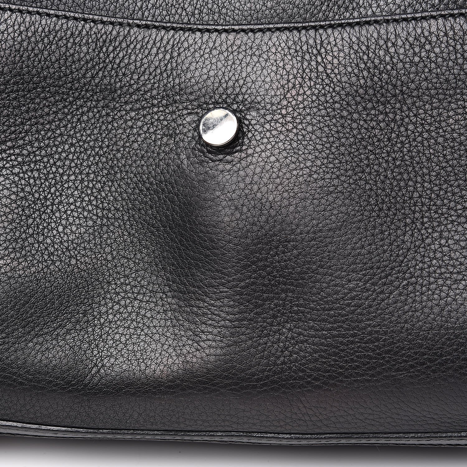 Gucci Pebbled Calfskin Medium Bamboo Daily Flap Shoulder Bag Black 12 of 13