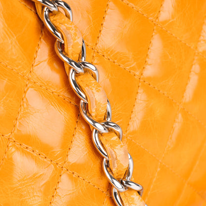 Chanel Glazed Calfskin Quilted Medium Just Mademoiselle Bowling Bag Dark Orange 8 of 10