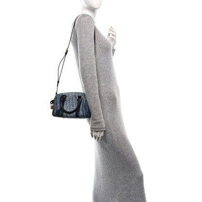Christian Dior Denim Oblique Groove 20 Bag Blue 2 of 11
