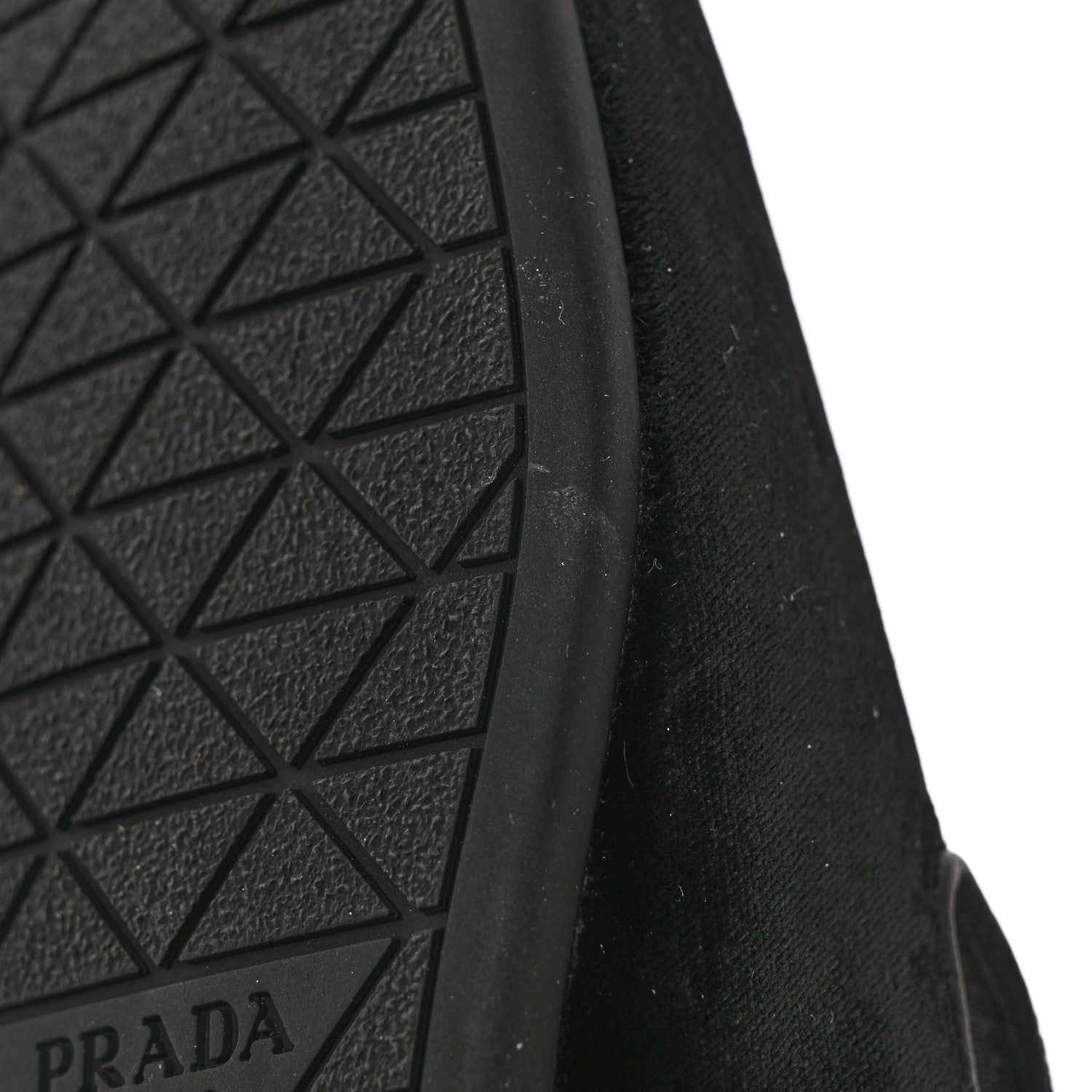 Prada Velvet Mens Slip On Loafers 8 Black 9 of 11