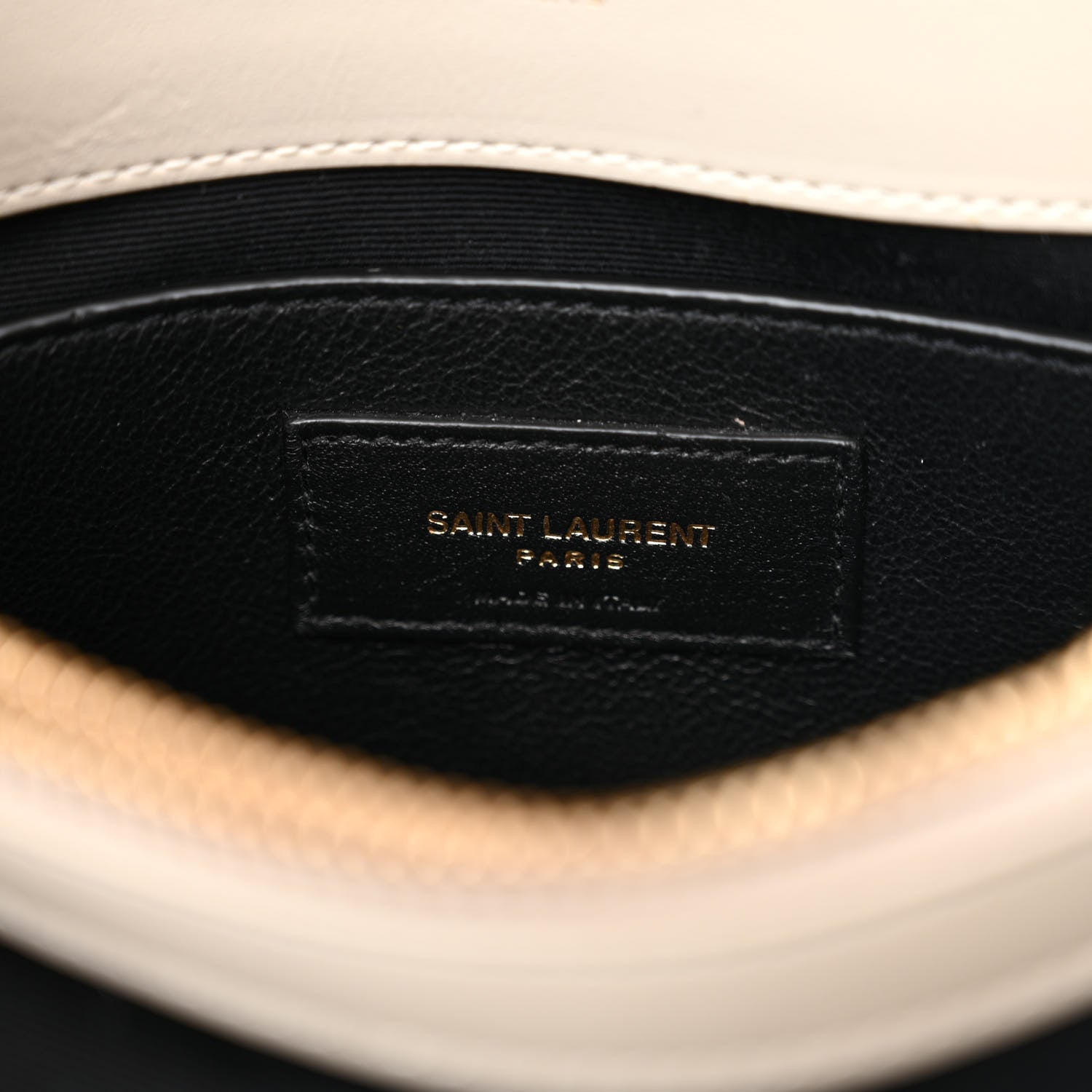 Saint Laurent Calfskin Y Quilted Monogram Small Loulou Chain Satchel Crema Soft 6 of 11