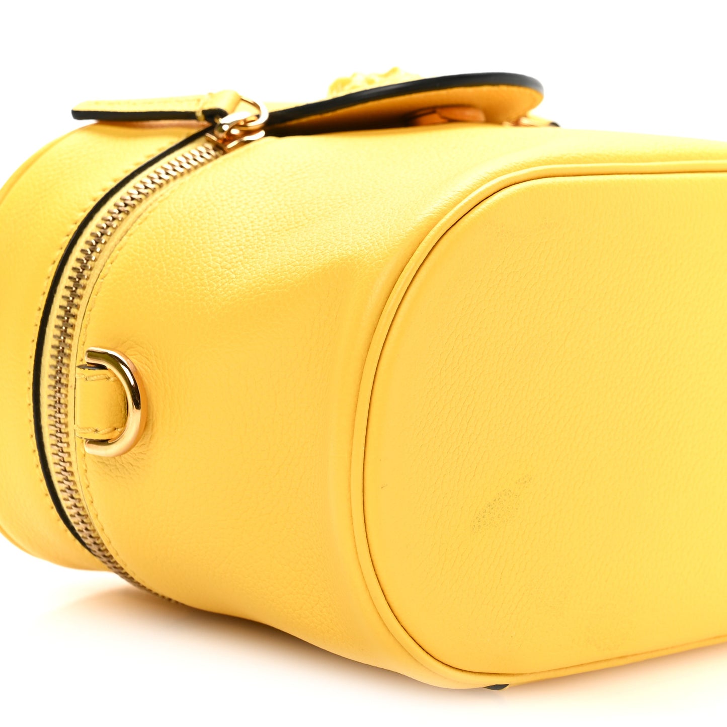 Grained Calfskin Medusa Vanity Case Yellow