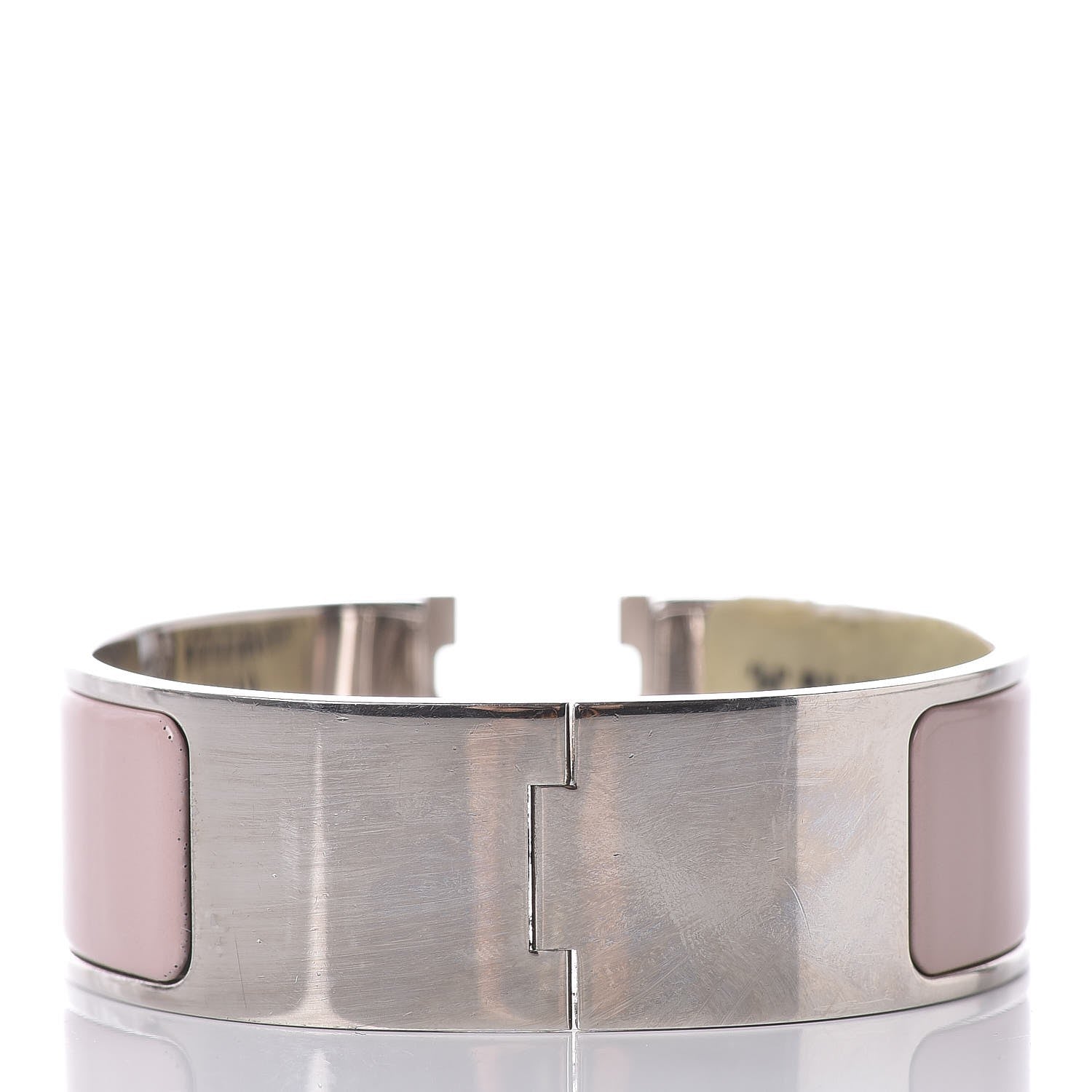 Hermes Enamel Wide Clic Clac H Bracelet PM Rose Poudre 3 of 5