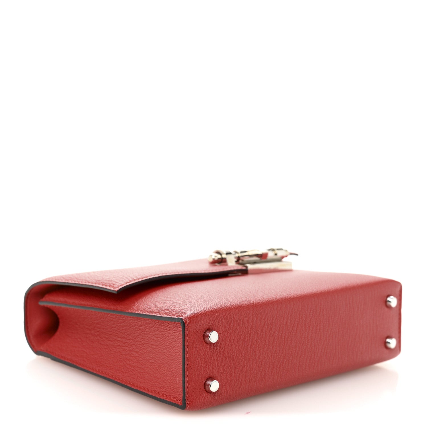 Hermes Chevre Mysore Mini Verrou Chaine Bag Rouge Tomate 4 of 12