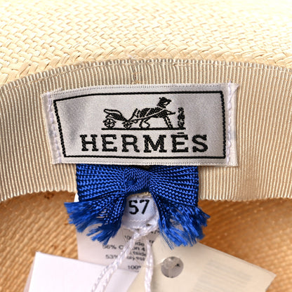 Hermes Straw Panama Brisa Brides De Gala Hat 57 Naturel Multicolore 5 of 6