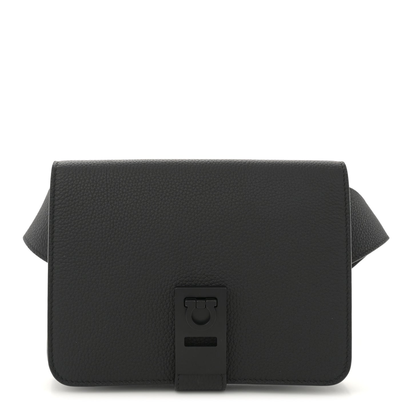 Grained Calfskin Belt Bag Black