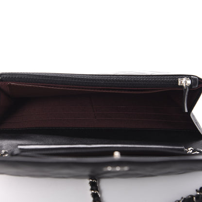 Chanel Lambskin Quilted Wallet On Chain WOC Black 5 of 12